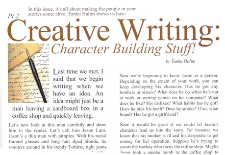 creative writing character